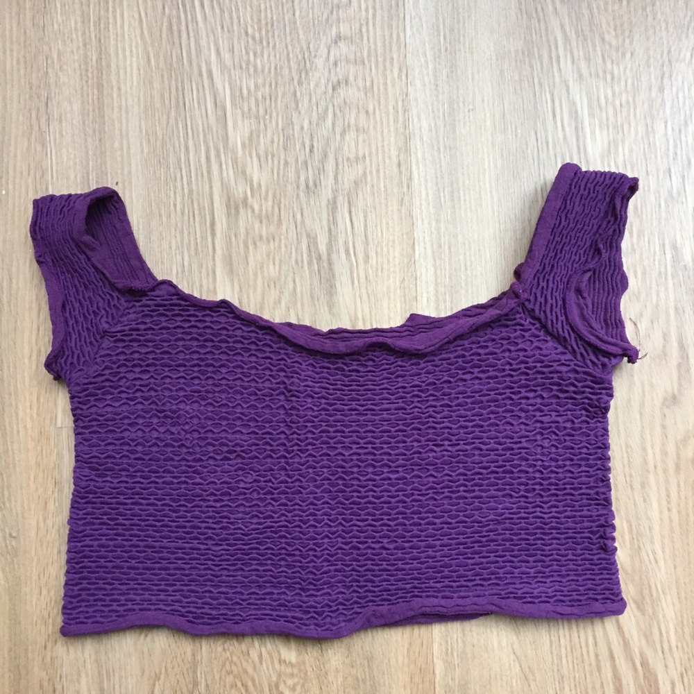 Free People purple stretch crop top 💜